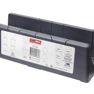 TradeMark charcoal plastic mitre box on white background