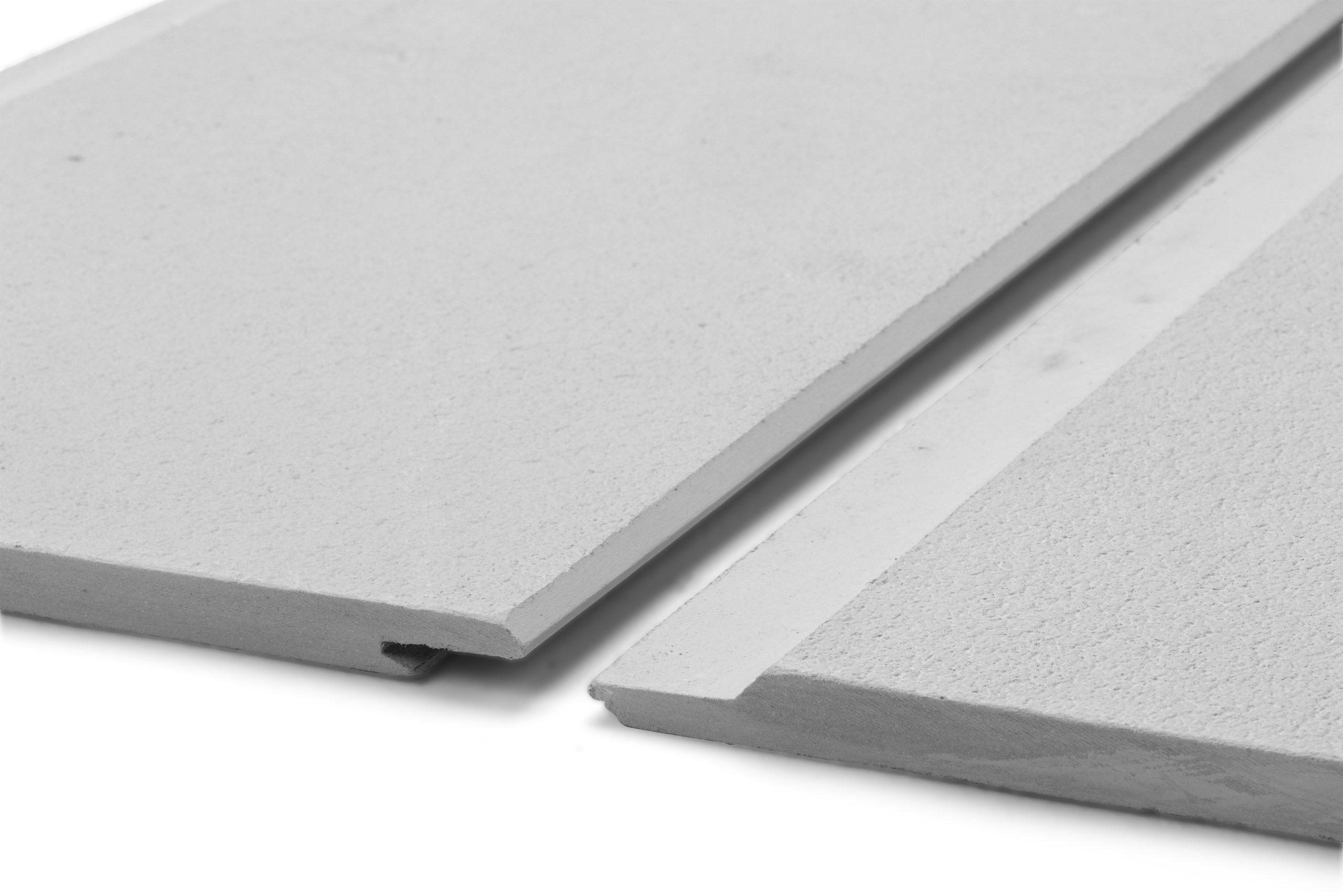 Painted stria fine texture cladding by james hardie 325mm size close up on white background with joins