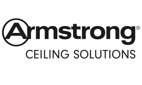 Armstrong Ceiling Solutions logo black on white background