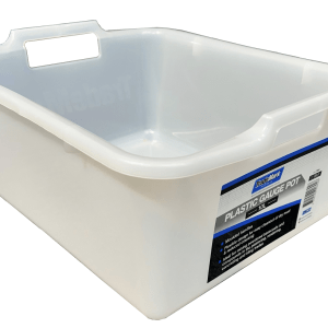 TradeMark 10 litre plastic gauge utility tub on white background