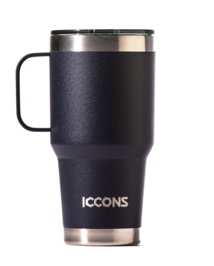 The Early Bird 850ml tumbler black rock ICCONS