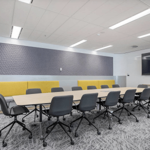Ultima Ceiling Tiles by Armstrong Ceiling Tiles used in office building boardroom in situ